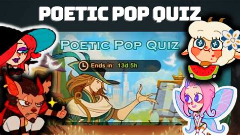 I chose not to use the guide but. . Afk poetic pop quiz answers